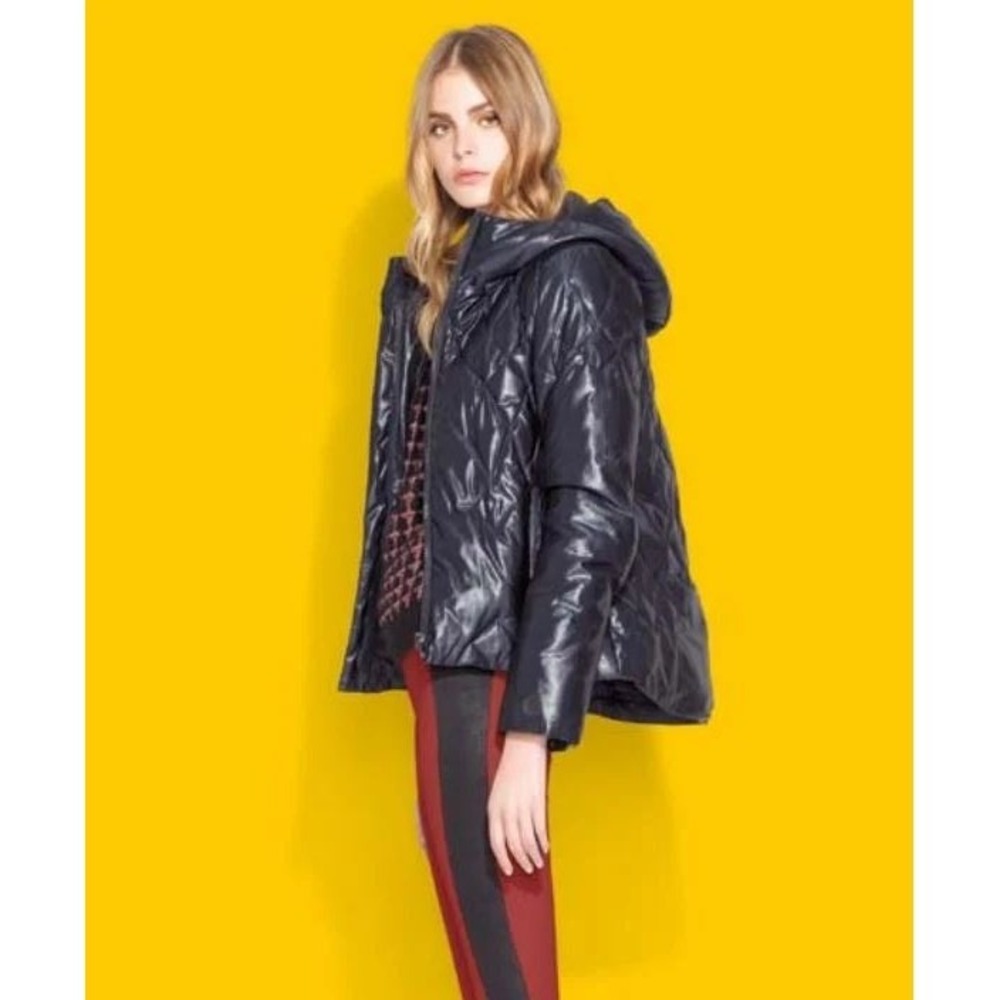 Cop Copine Goldeneye Doudoune Black Diamond Quilted Hooded Puffer Jacket